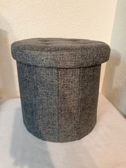 GRAY FOLDABLE STOOL ONLY FOR STORAGE