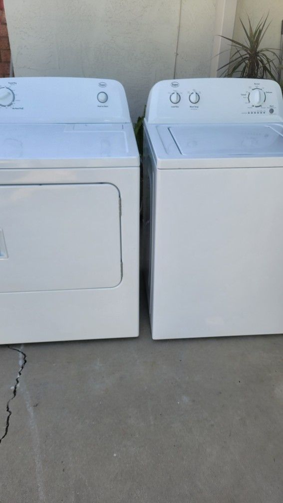 ROPER HE WASHER ELECTRIC DRYER SET WORKS GREAT CAN DELIVER 