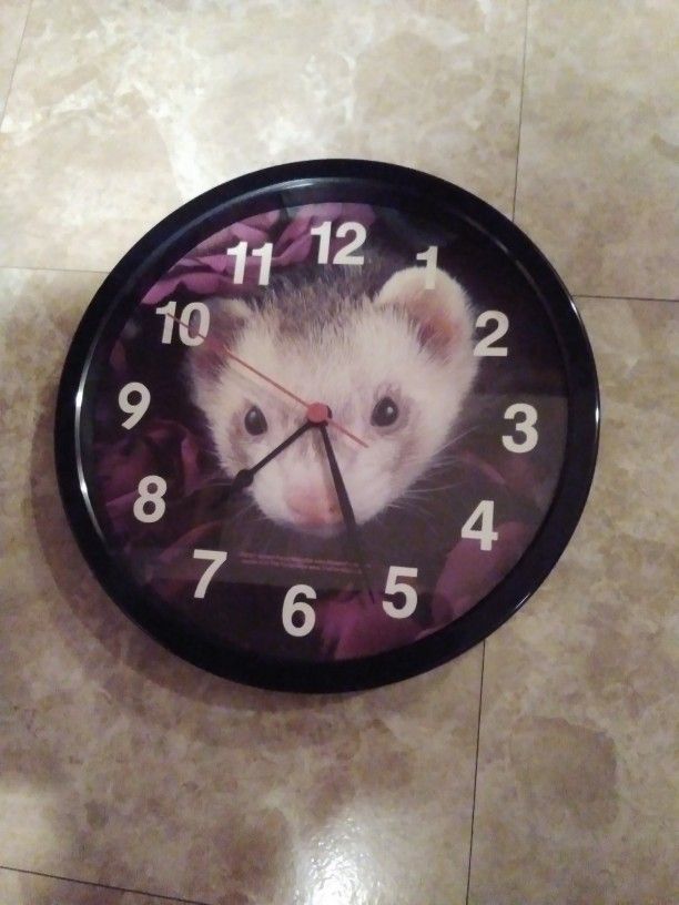Adorable Ferret Clock