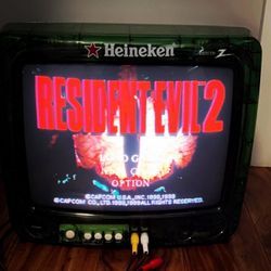 Heineken Clear Green CRT TV