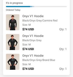 Gymshark onxy v1 hoodie