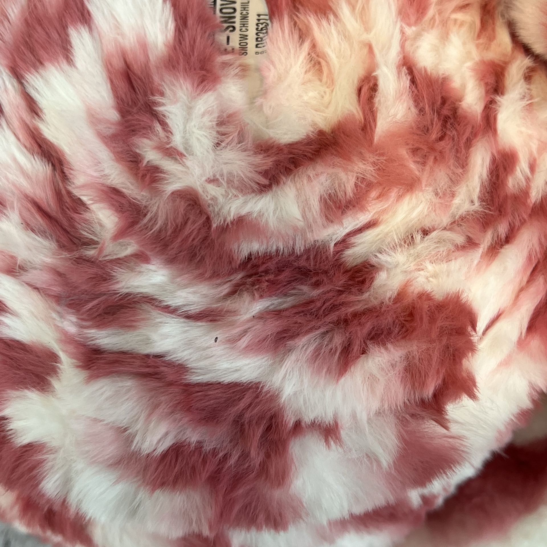 Snow Chinchilla Minky White/ Berry