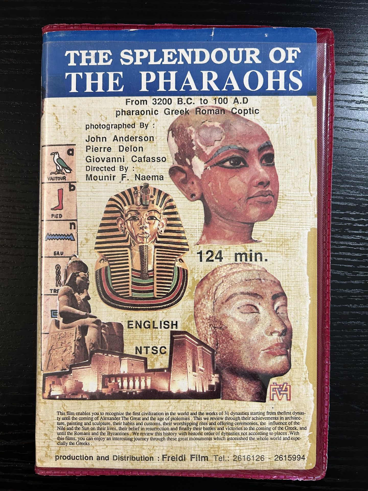 Vtg The Splendour Of The Pharaohs 3200 B.C. To 100 A.D. Pharaonic Vhs Clamshell