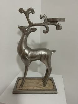 Reindeer Decor With Pillar Candle Holder