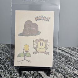 Vintage 2000 temporary Pokemon Tattoos w/coating - Mint  2/20 - Raticate Dugtrio Bel-sprout
