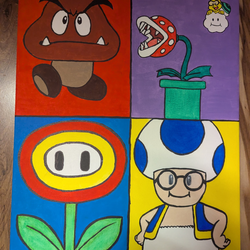 Super Mario Bros characters Painting