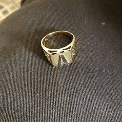 14k Gold Initial Ring 