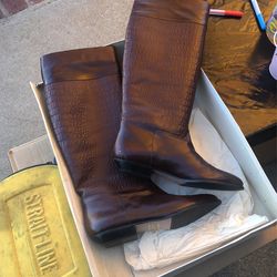 Leather Woman Boots Size 8