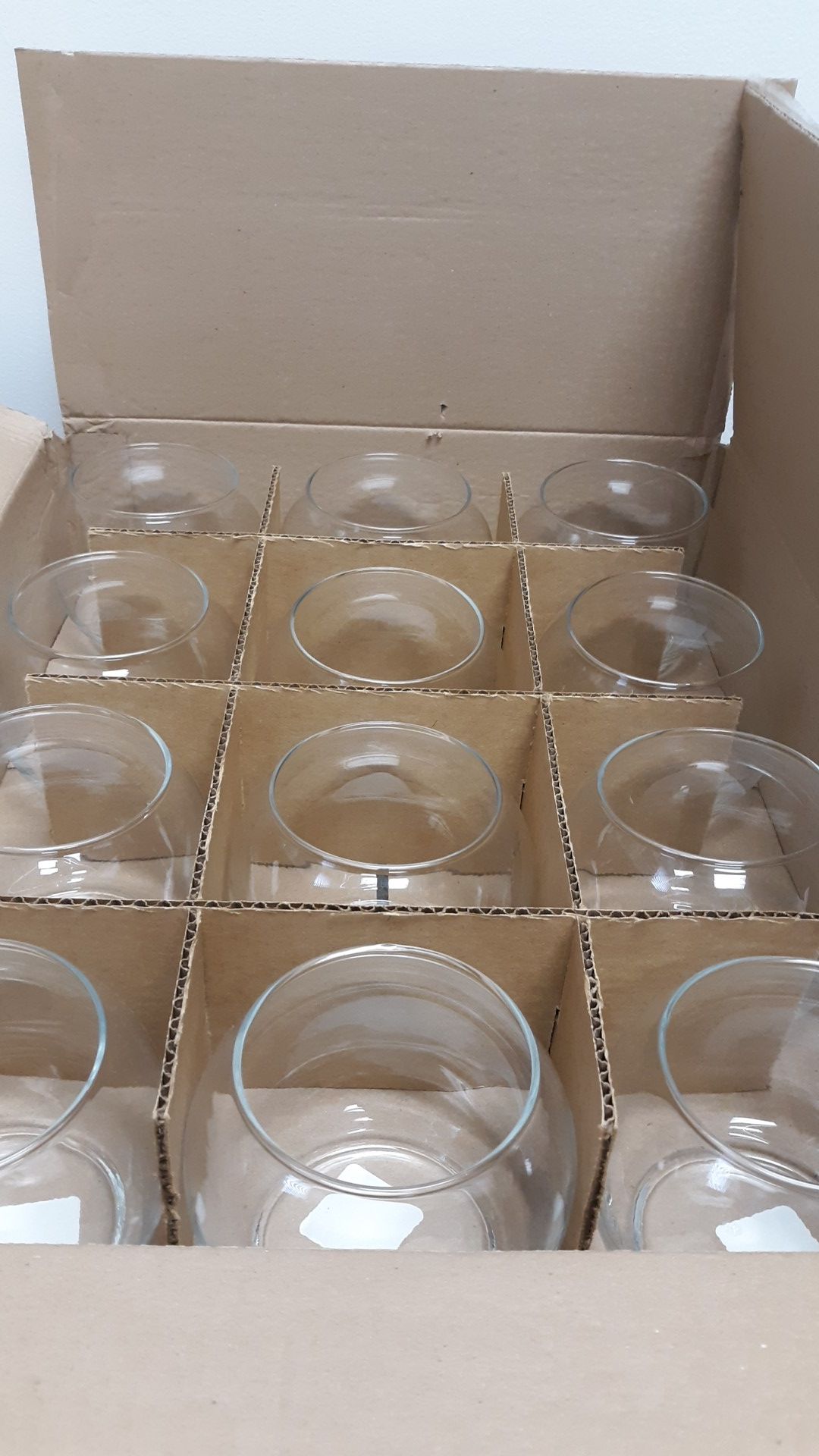 Set of 12 libbey bubble ball bowls