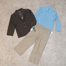 Size 4 - 3 piece Kenneth Cole sport coat/jacket/blazer young boys outfit