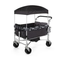 Safety 1ˢᵗ Summit Sprint Quad Wagon Stroller, Charcoal Camo