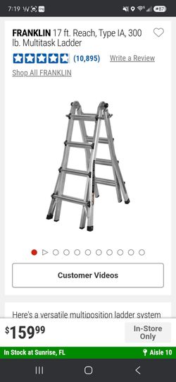 Franklin 17ft Multi-Task Ladder - Type IA (300 lb Capacity)