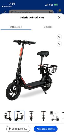 Hyper Electric Scooter Bicycles with Seat, 36V, 250W Motor, Adults 13+