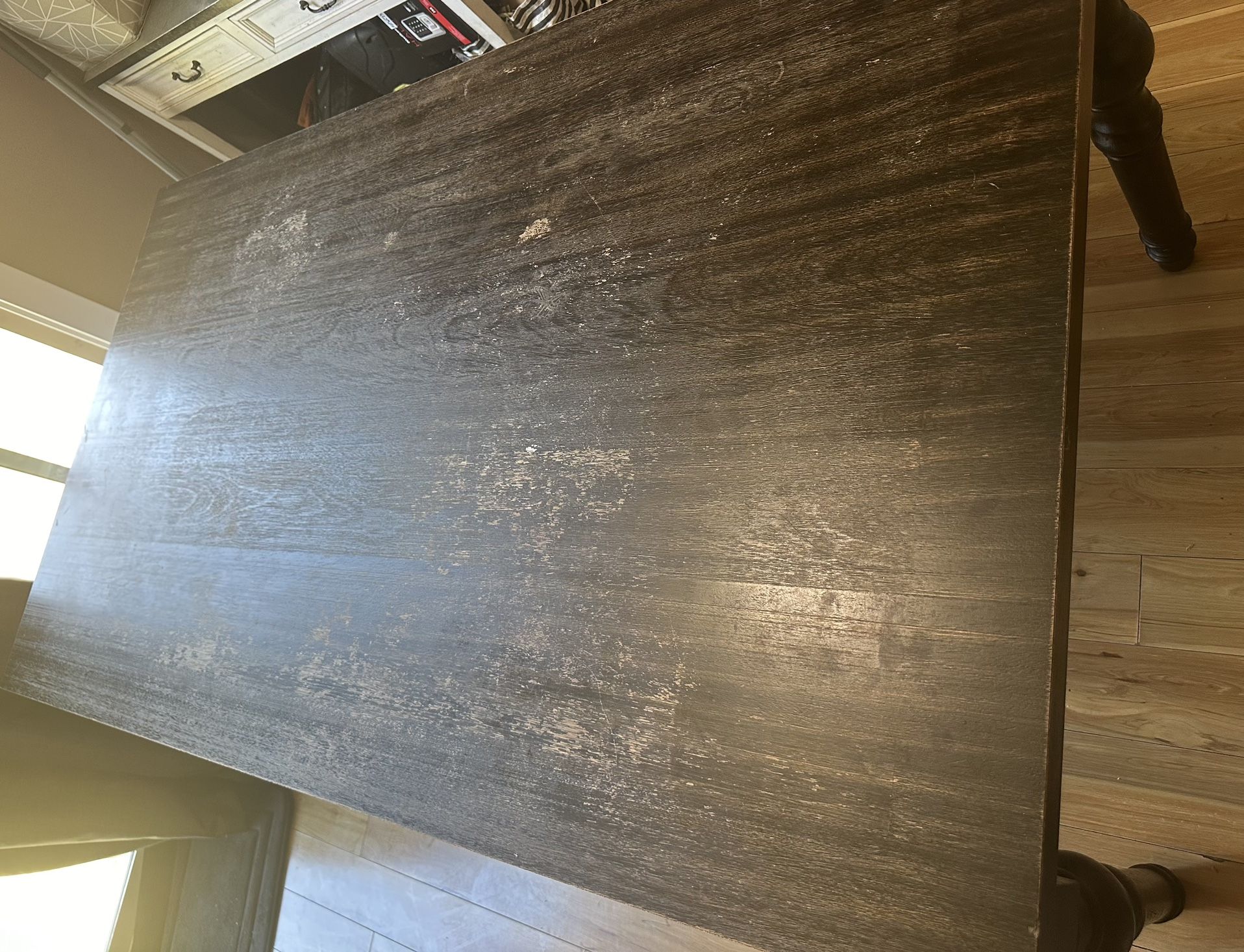 Table & 4 tuffed chairs with Bench