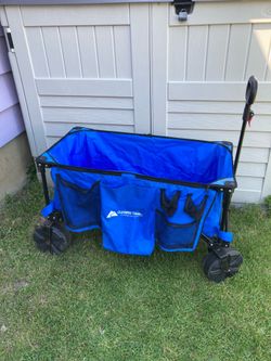 Ozark Trail All-Terrain Big Bucket Cart Wagon, Blue
