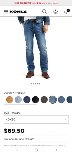 Men's Levi's® 505™ Regular-Fit Stretch Jeans. Brand New. Only 1 Size: 40x30