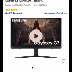 Odyssey G7 Gaming monitor 
