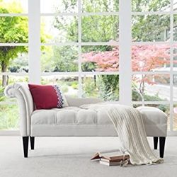 Jennifer Taylor Home Harrison Chaise Lounge, White