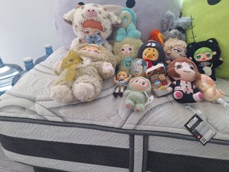 Blind box plushies nommi, labubu, popmart, miniso