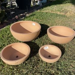 Cactus Bowls Pots-Ceramic Planters Bowls ($67 set of 4)