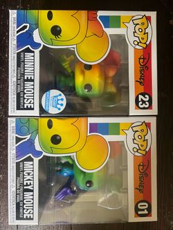 Funko Pop! Disney Pride Rainbow Mickey Mouse #01 & Minnie Mouse #23 Set (Funko Exclusive)