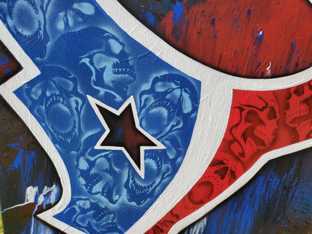 Texans with skulls painting