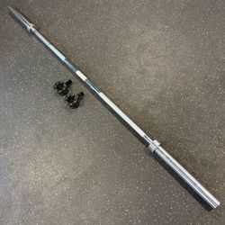 7ft 45lb 2” Olympic Weight Lifting Barbell (clamps included)