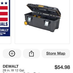 DEWALT 28 in. W 12 Gal. Polypropylene Rolling Tool Box