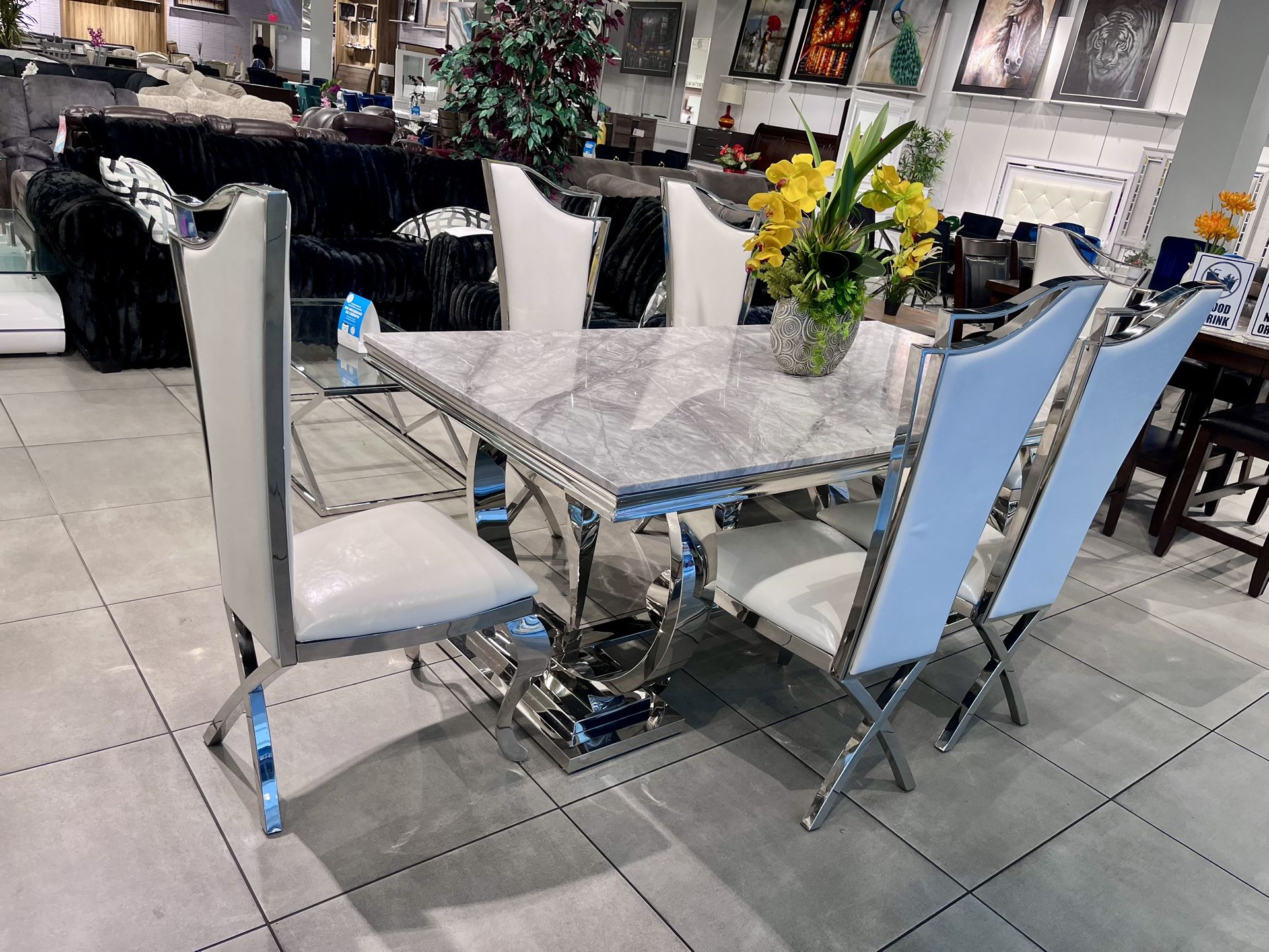 Luxury Dining Set ✨ Easy Financing Available ✨ No Credit Needed ✨ Up To 12 Months Without Interest OAC