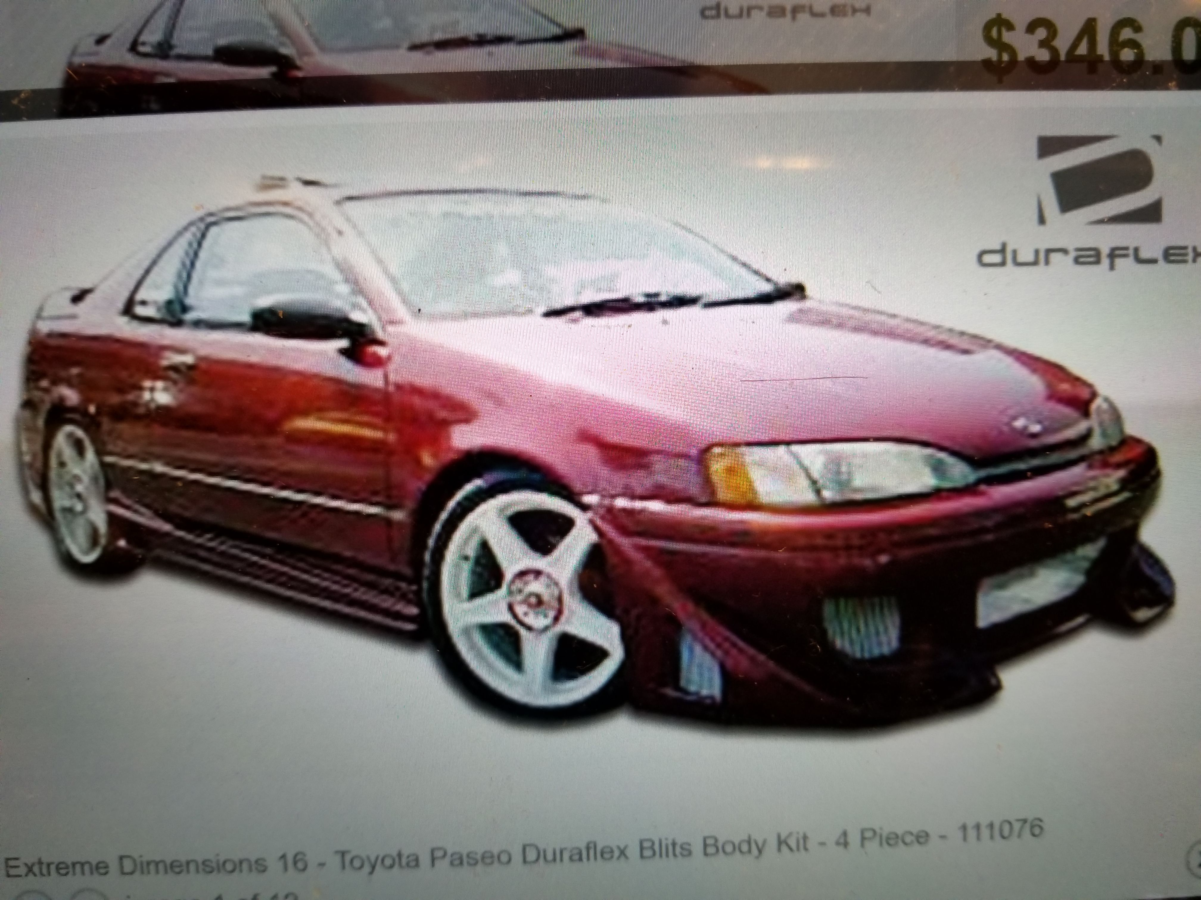 1991 1992 1993 1994 1995 Toyota Paseo original extreme dimensions duraflex 4 pieces full kit body kit frp