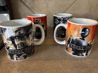 2016 Disney Star Wars Rogue One 4 piece Collectible MUG SET