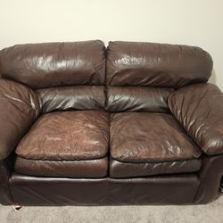 Faux Leather Couch