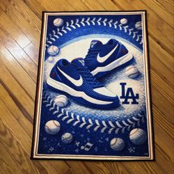 LA Dodgers Kobe Rug