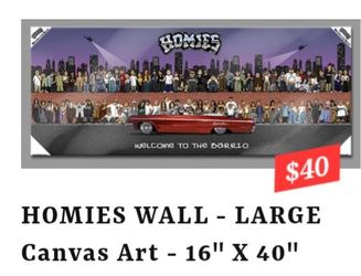 16"×40" HOMIES CANVAS ART