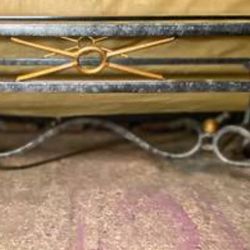 Beautiful Vintage Real Wrought Tables, Coffee, Wine Rack, Glass Shelves? Large Breakfast Table Bevelled Glass
