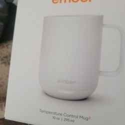 Ember Temperature Control Smart Mug , 10 oz, White,- App Controlled Heated Coffee/Tea Mug