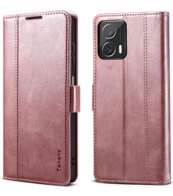 Moto G 5G 2023 Wallet Case | RFID Blocking Flip Leather Cover | Pink