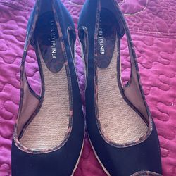 Donald J Pliner Couture Wedge Sandals With Animal Print Accents