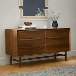 New Article 6-Drawer Dresser – Lenia Walnut – $1,299 Retail – Open Box – Delivery Available