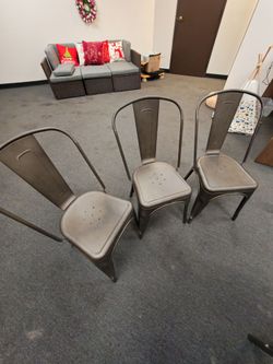 3 Iron chairs for $75