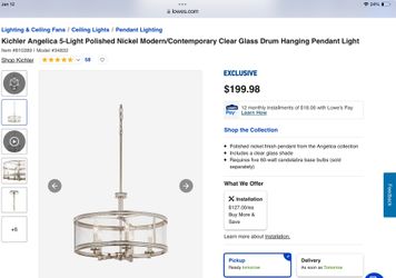 Chandelier Light Fixture Brand New 