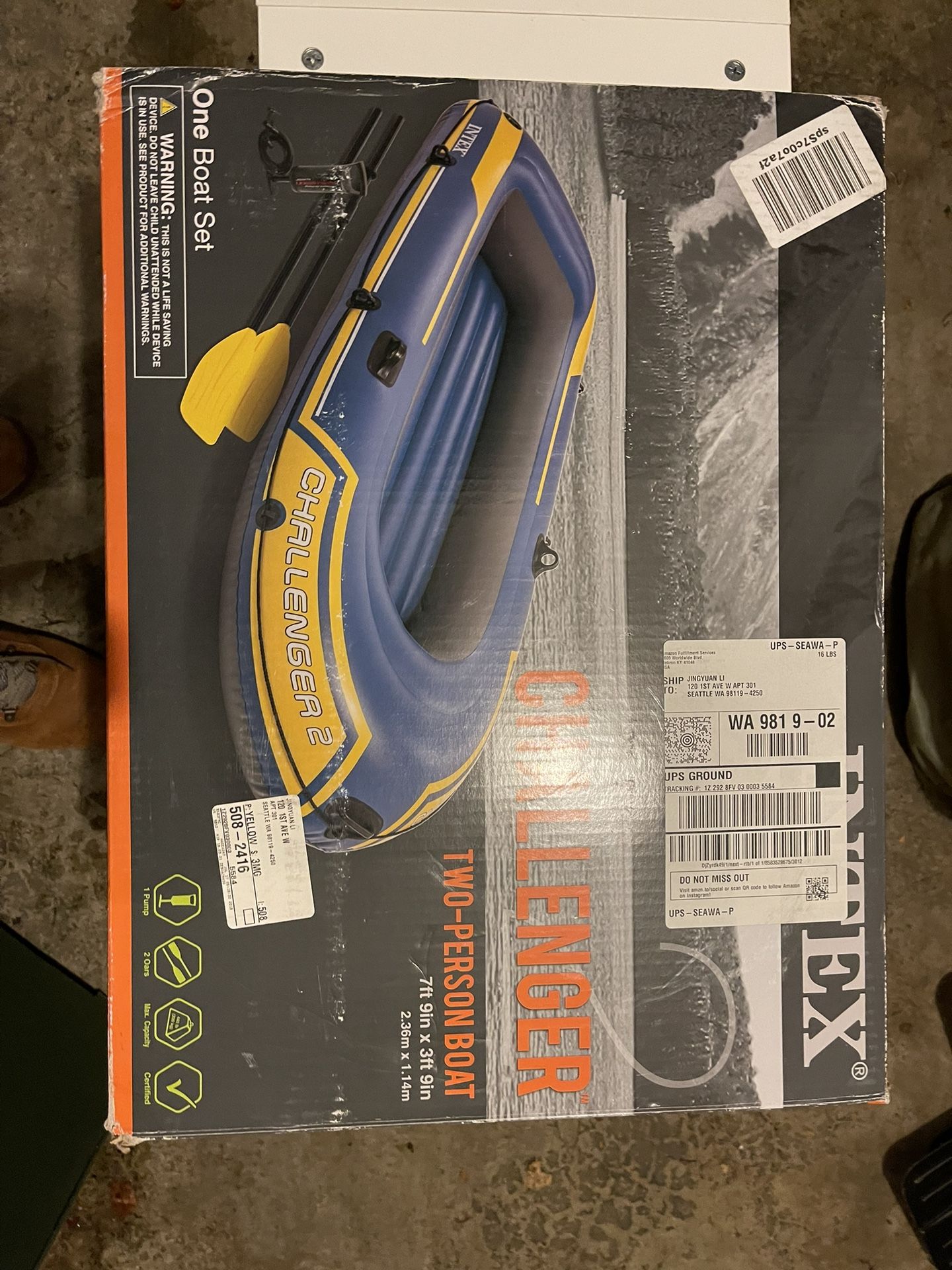 Intex Inflatable Boat Two Person