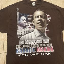Vintage Mens Tshirt Obama Campaign 