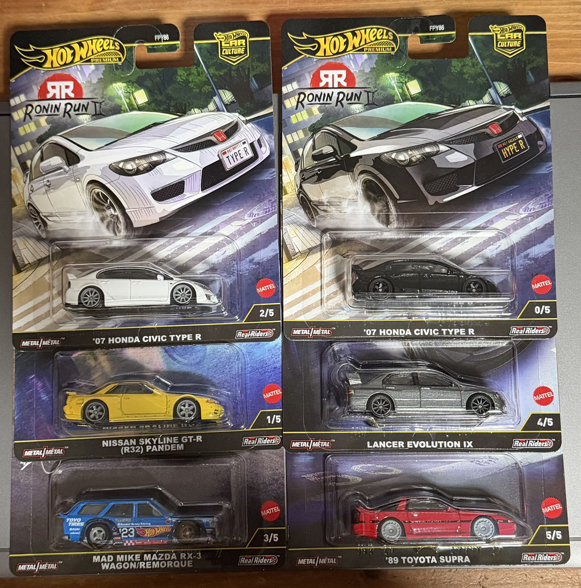 CHASE Premium Hot Wheels Ronin Run 2 Complete Set