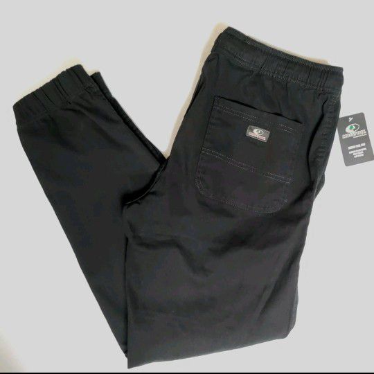 Mossy Oak Workwear Black Pants Size Medium Men's Adjustable Waist