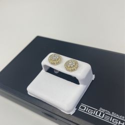 10K diamond Earrings / 10 KT Gold Earring / 10KT Real Diamonds 