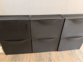 6 Black IKEA Shoe Storage Cabinets