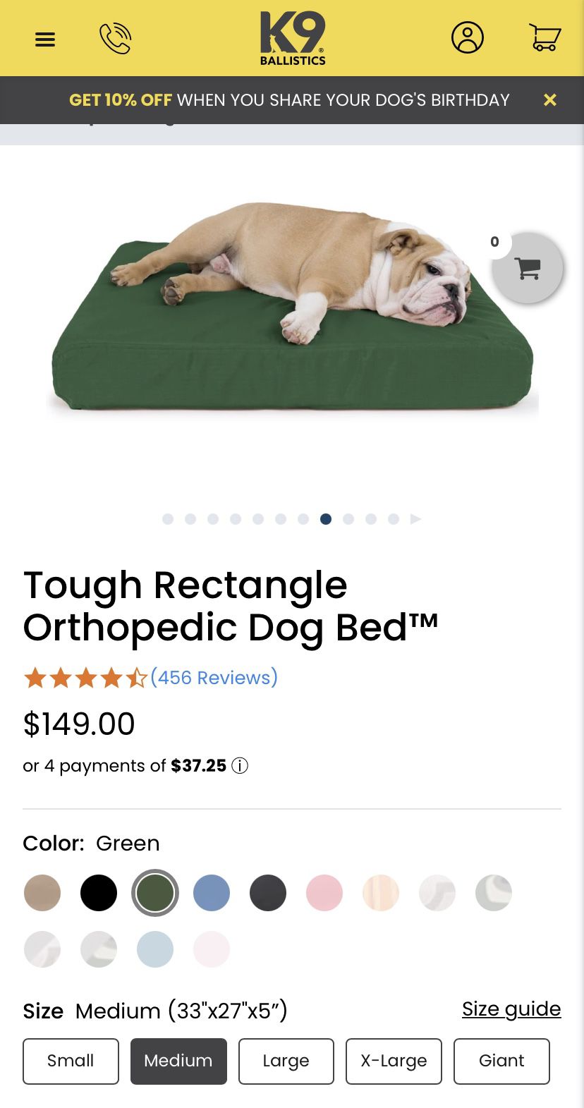 BRAND NEW: medium sized chewproof and orthopedic dog bed!!