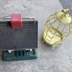 Birds Seed House And Cage New 