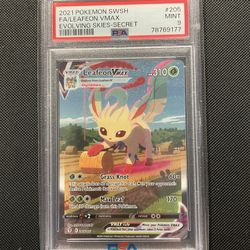 Leafeon VMAX ALT Art Ultra Rare PSA Graded 9 *MINT* Pokémon Sword Shield Evolving Skies 205/203 Pokemon Slab CGC BGS FA Eevee Heroes Eeveelutions